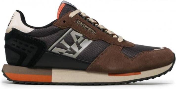 Napapijri Bruine leren sneakers voor heren