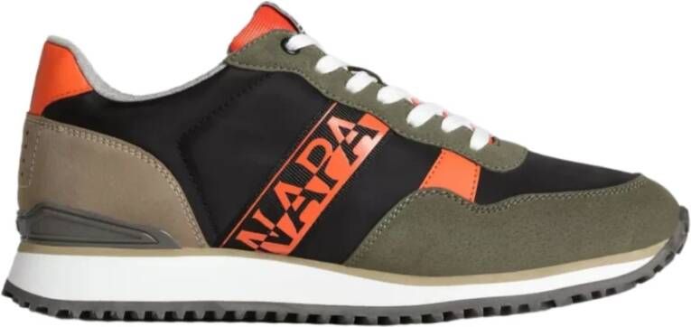 Napapijri Groene Sportieve Veterschoenen met Contrastdetails Multicolor Heren