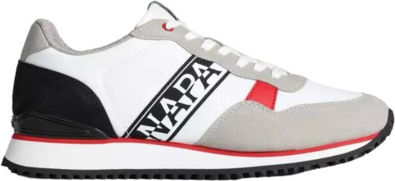 Napapijri Witte Vetersneakers met Logodetail Multicolor Heren
