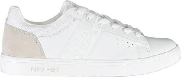 Napapijri Sportieve witte veterschoenen met contrastdetails White Heren