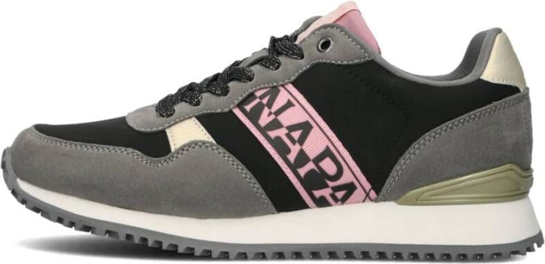 Napapijri Grijze Suède Lage Sneakers Multicolor Dames