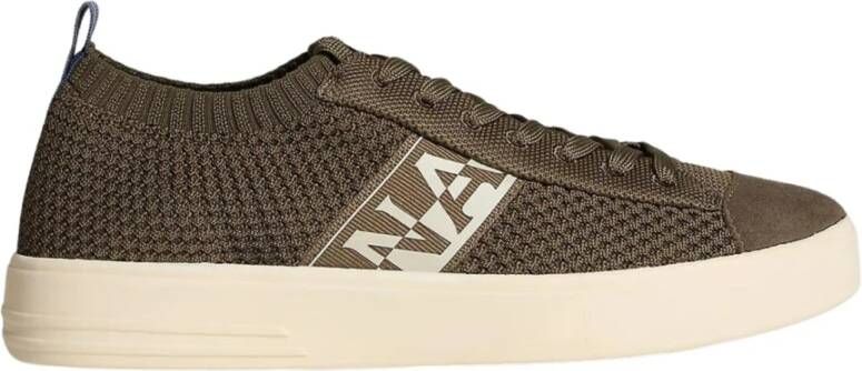 Napapijri Groene Gebreide Bark Sneakers
