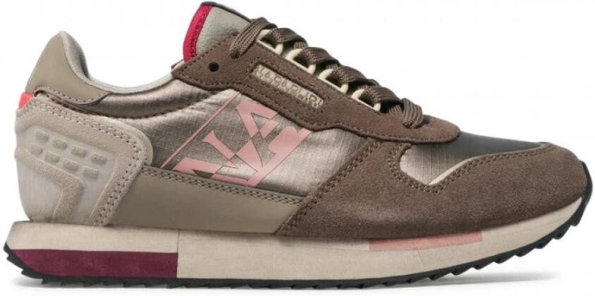 Napapijri Groene Leren Tennissneakers