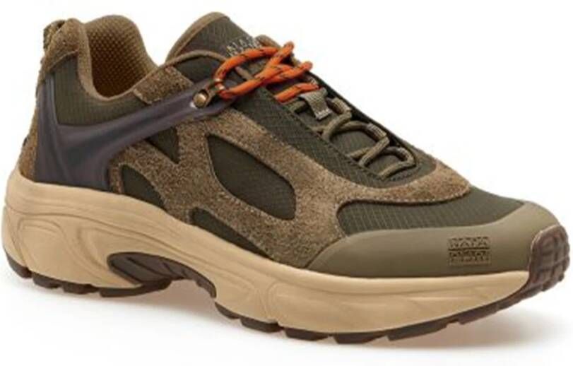 Napapijri Groene Nylon Suède Sneaker