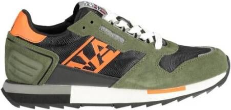 Napapijri Groene Sneaker met Contrasterende Details