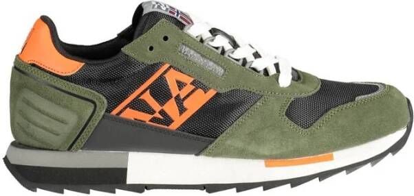 Napapijri Groene Sneaker met Contrasterende Details
