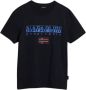 Napapijri Korte Mouw Ribboord Ronde Hals T-shirt Blauw - Thumbnail 1