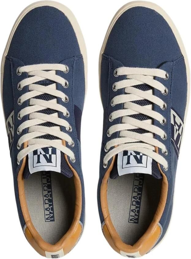 Napapijri Blauwe Contrast Sneakers voor Moderne Stijl Blue Heren