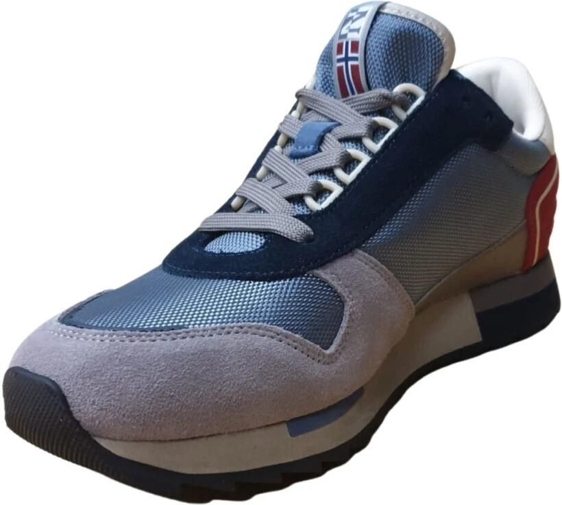 Napapijri Blauwe Leren Lage Sneakers