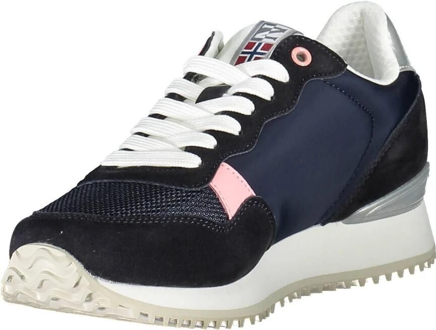 Napapijri Blauwe Sportieve Veterschoenen met Contrastdetails Blue Dames