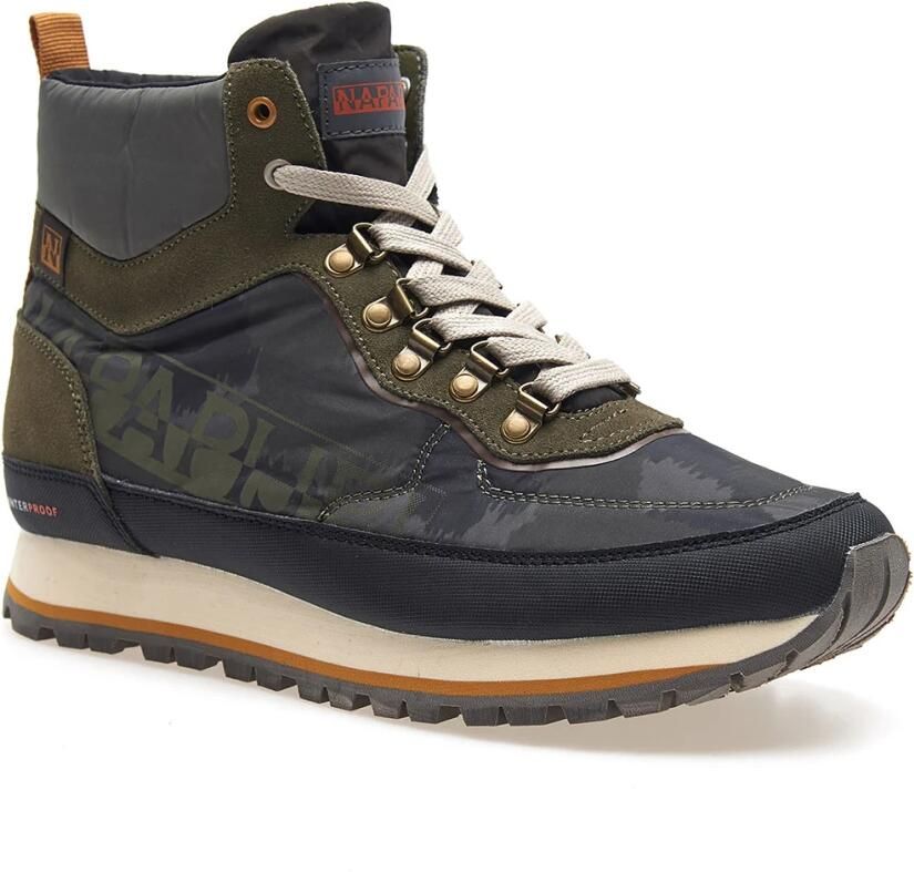 Napapijri Camouflage Outdoor Nylon Suede Green Heren