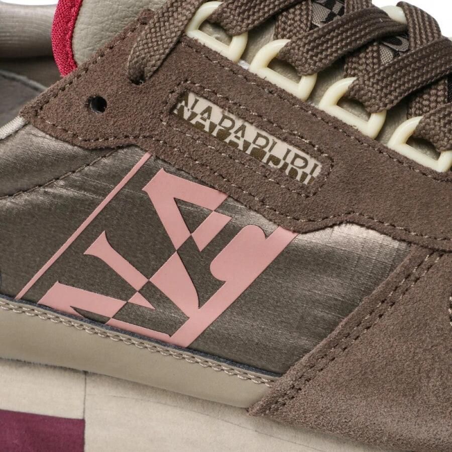 Napapijri Groene Leren Tennissneakers