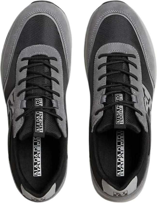 Napapijri Lage Leren en Stoffen Zwarte Sneakers - Foto 3