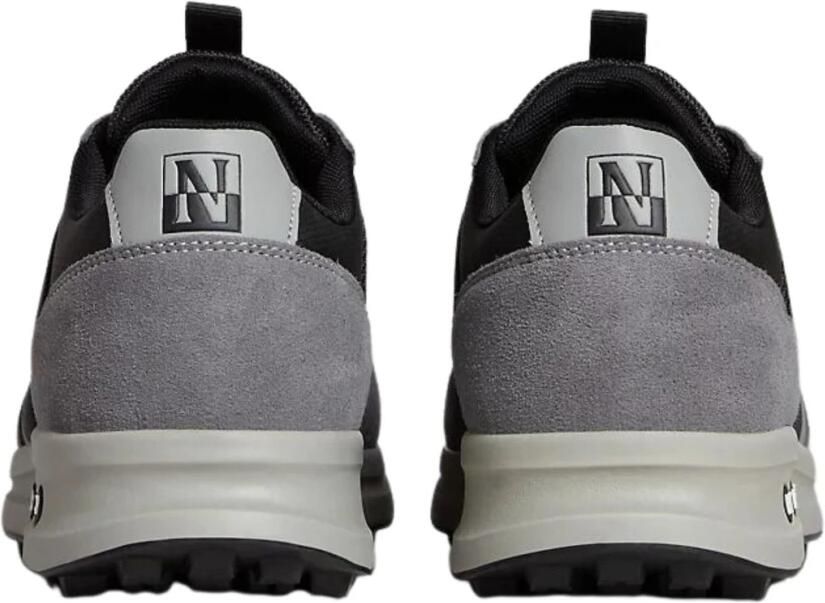 Napapijri Lage Leren en Stoffen Zwarte Sneakers - Foto 4