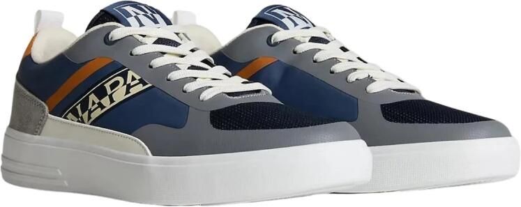 Napapijri Lichtgewicht Bark Mesh Sneaker Grijs Polyester Synthetisch Leer - Foto 4