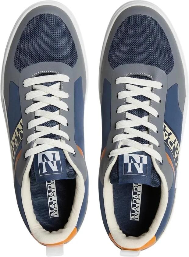 Napapijri Lichtgewicht Bark Mesh Sneaker Grijs Polyester Synthetisch Leer - Foto 2