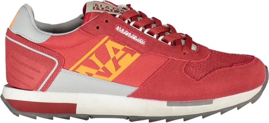 Napapijri Rode Polyester Sneaker met Contrasterende Details Red Heren - Foto 3