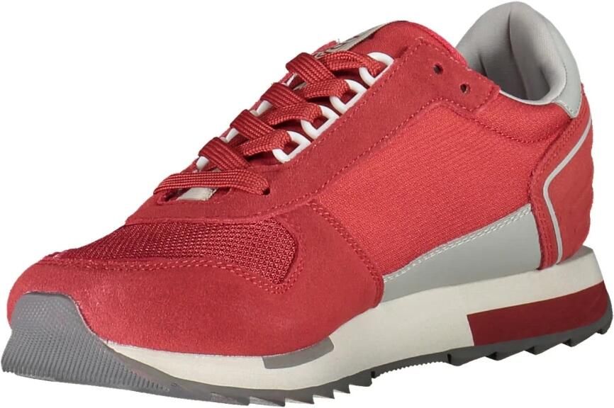 Napapijri Rode Polyester Sneaker met Contrasterende Details Red Heren - Foto 2