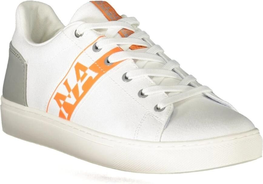 Napapijri Witte Polyester Sneakers met Veters Contrastdetails Logo White Heren - Foto 2