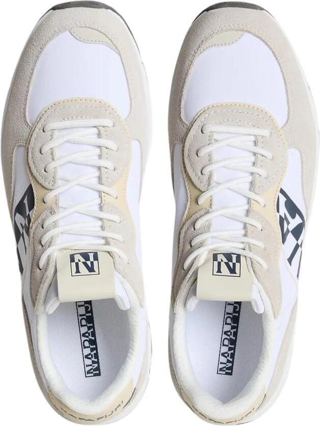 Napapijri Witte hardloopsneakers met suède