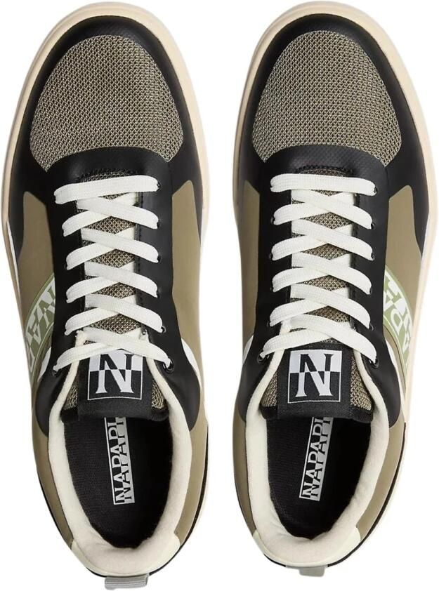 Napapijri Zwarte Mesh Polyester Imitatieleer Sneakers