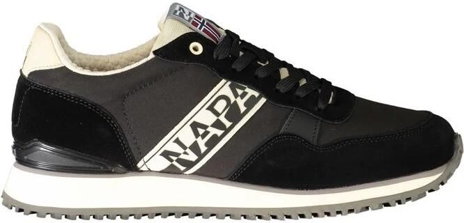 Napapijri Zwarte Polyester Sneaker met Contrastdetails Black Heren