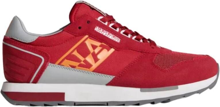 Napapijri Rode Polyester Sneaker met Contrasterende Details Red Heren