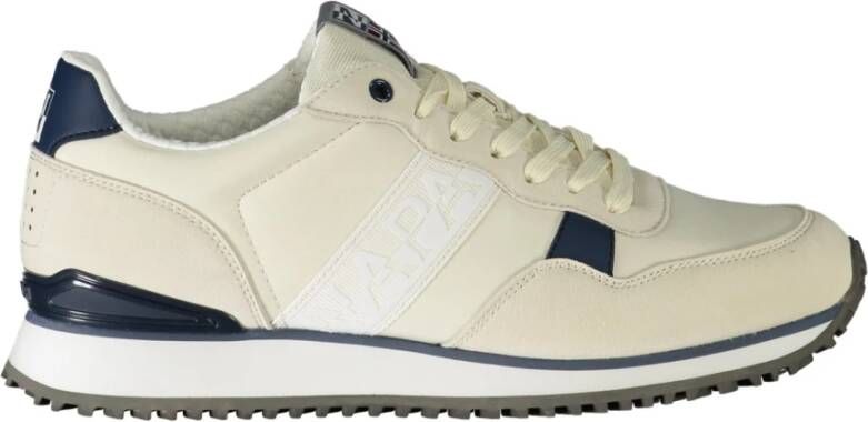 Napapijri Witte Polyester Sneaker met Contrastdetails White Heren