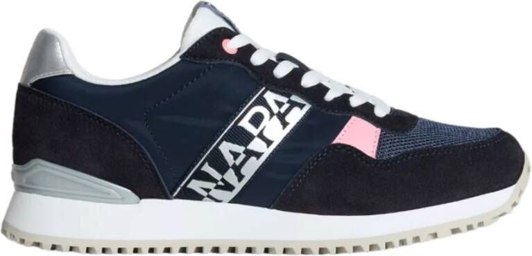 Napapijri Blauwe Sportieve Veterschoenen met Contrastdetails Blue