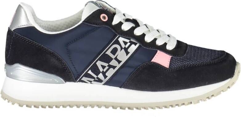 Napapijri Blauwe sportieve veterschoenen met contrastdetails Blue
