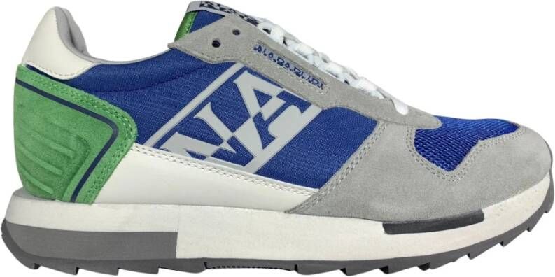 Napapijri Grijze Leren Suède Veterschoenen