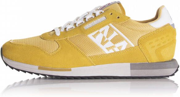 Napapijri Gele Polyester Sneaker met Veters en Logo Yellow Heren