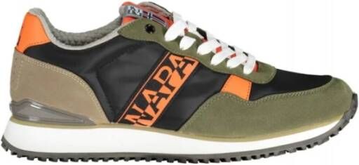 Napapijri Groene Textiel Leren PU Sneakers Multicolor Heren