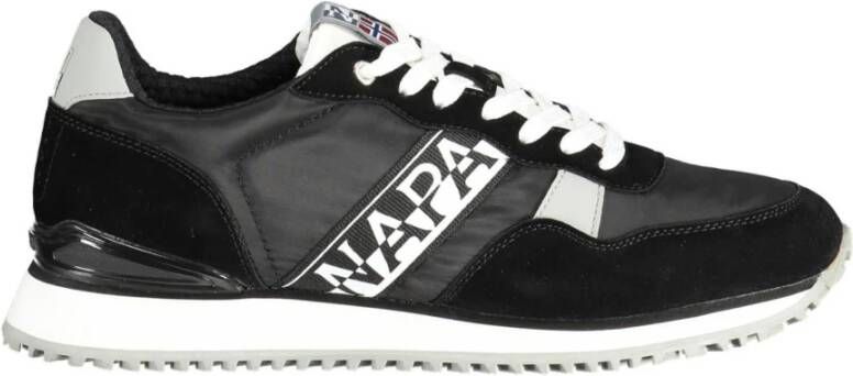 Napapijri Zwarte Sneaker Polyester Materiaal Zwart Heren