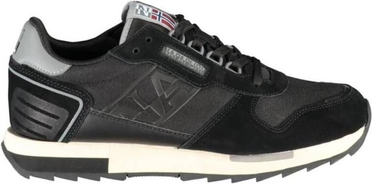 Napapijri Zwarte Sneakers met Gedurfde Contrasterende Veters Black Heren