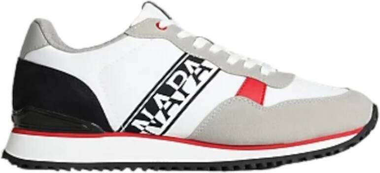 Napapijri Witte Vetersneakers met Logodetail Multicolor Heren