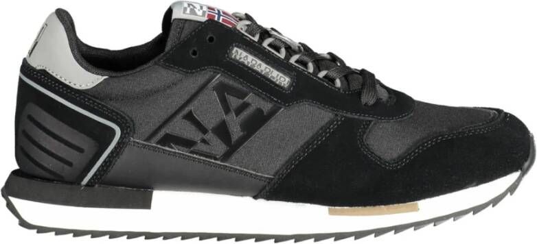 Napapijri Zwarte Logo Sneakers met Contrastdetails Black Heren