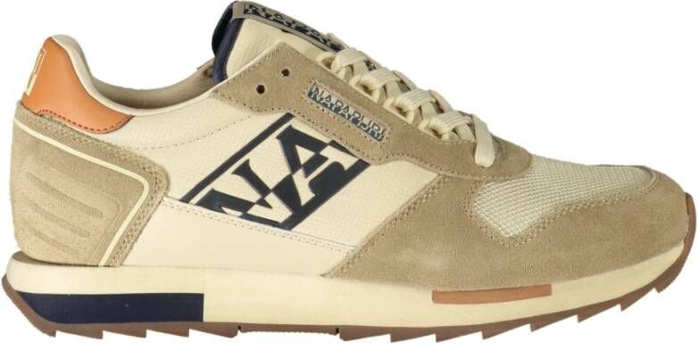 Napapijri Sportieve Beige Veterschoenen met Contrastdetails Beige Heren