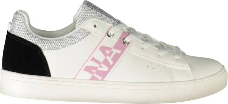 Napapijri Sportieve Veterschoenen Wit Contrast Logo White Dames