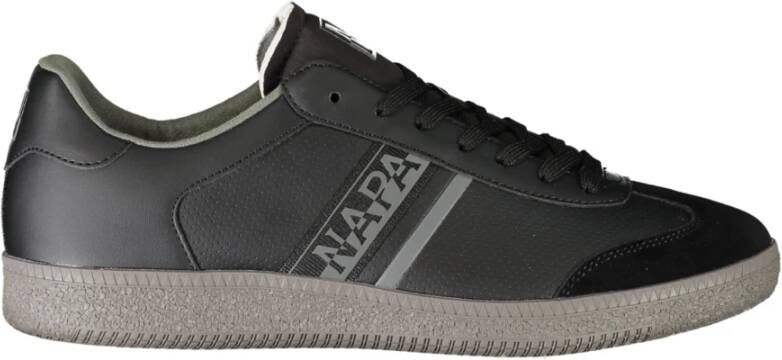 Napapijri Sportieve Veterschoenen Zwart Contrastdetails Black Heren