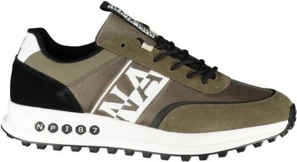 Napapijri Sportieve Groene Veterschoenen met Logoprint Green Heren