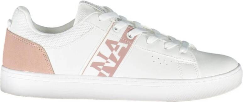 Napapijri White Polyester Sneaker Wit Dames