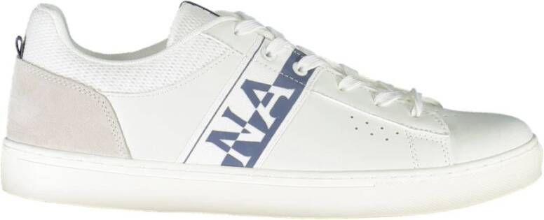 Napapijri White Polyester Sneaker Wit Heren