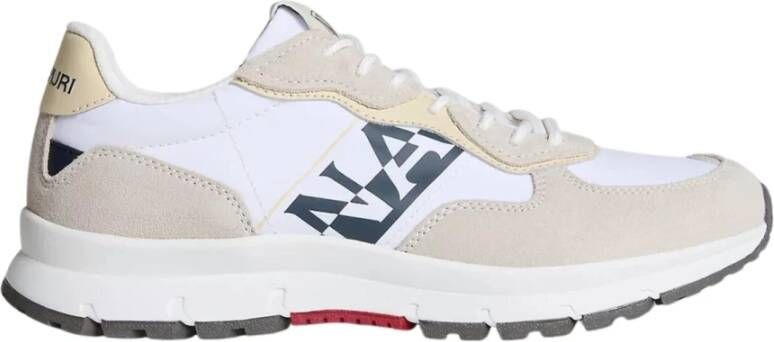 Napapijri Witte hardloopsneakers met suède