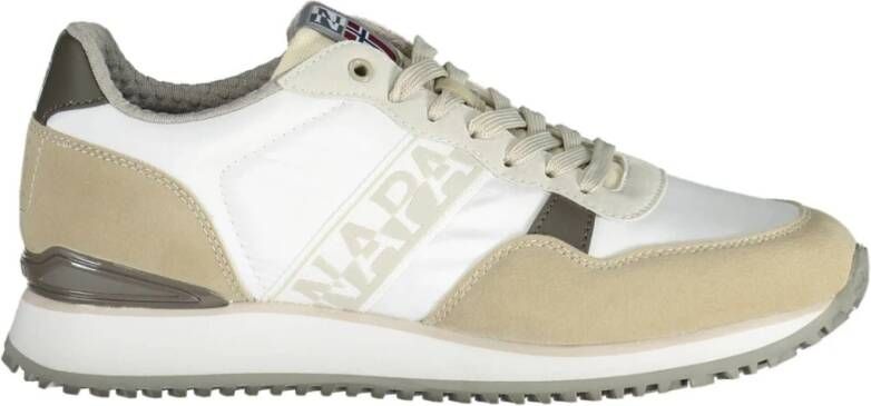 Napapijri Witte Sneaker Polyester Materiaal White Heren