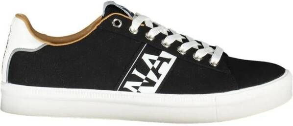 Napapijri Zwarte Vetersneakers met Contrasterende Accenten Black Heren