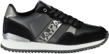 Napapijri Zwarte vetersneakers met contrastdetail Black Dames