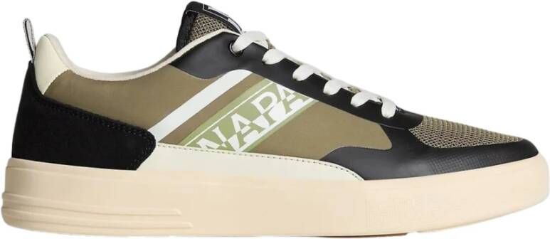 Napapijri Zwarte Mesh Polyester Imitatieleer Sneakers