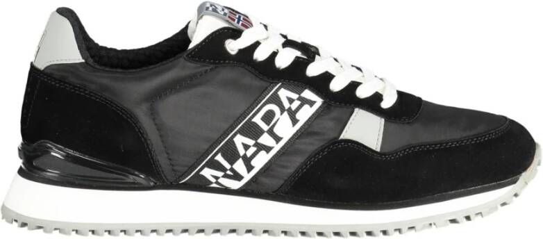 Napapijri Zwarte Sneaker Polyester Materiaal Zwart Heren
