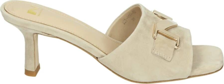 Nathan-Baume Beige Sportieve Damesslippers